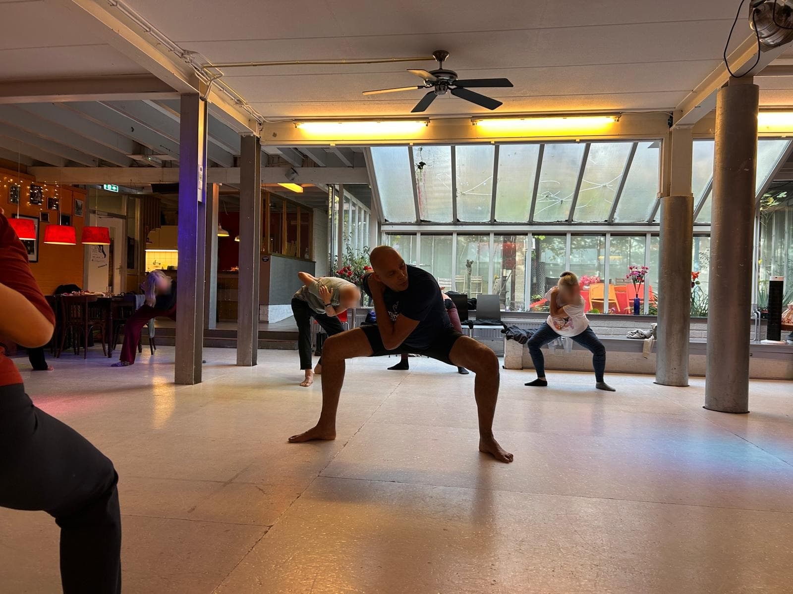 Rene leading a group class